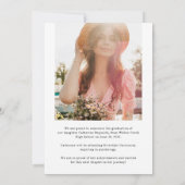 モダン卒業2写真卒業発表 招待状 (裏面)