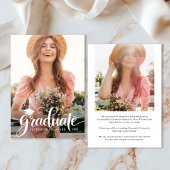 モダン卒業2写真卒業発表 招待状