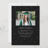 モダン卒業2枚シンプル写真卒業 招待状 (裏面)