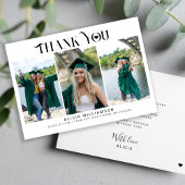 モダン卒業3枚の写真感謝していコラージュ カード
