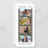 モダン卒業4枚の写真ブ感謝していースあなた マグネット招待状 (正面)