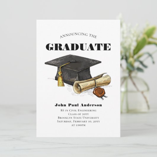 モダン卒業 案内状 (スタンド正面)