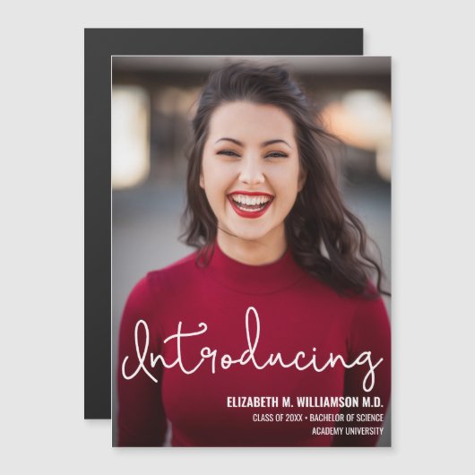 モダン博士研究員の紹介 マグネット招待状 (正面/裏面)