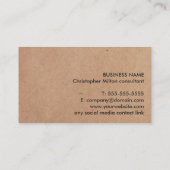 モダン印エレガント刷クラフト紙幾何学的 名刺 (裏面)