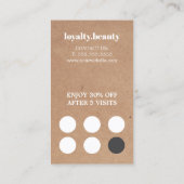 モダン印スタイリッシュ刷クラフトはっきりしたヘアサロン ロイヤリティカード (裏面)