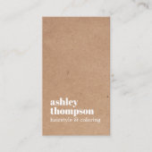 モダン印スタイリッシュ刷クラフトはっきりしたヘアサロン ロイヤリティカード (正面)