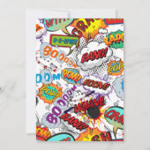 モダン印結婚刷用漫画ブック 招待状 (裏面)