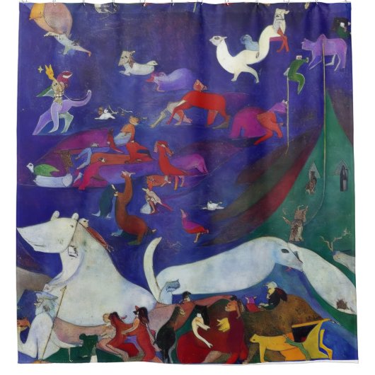 モダン印象派ノアの箱舟1 シャワーカーテン (正面)