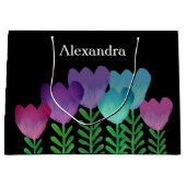 モダン及びエレガントフローラカスタム ラージペーパーバッグ (正面)