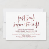 モダン及びカジュアルおもしろい、ブライダルシャワービーチパーティー 招待状 (正面)