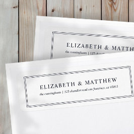 モダン及びシンプル差出人住所 ラベル