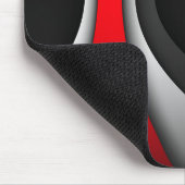 モダン口，黒，赤，灰色，白，抽象芸術 マウスパッド (コーナー)