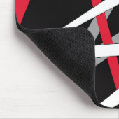 モダン口,黒,赤,灰色,白,抽象芸術 マウスパッド (コーナー)