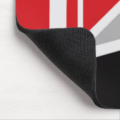 モダン口，黒，赤，灰色，白，抽象芸術 マウスパッド (コーナー)