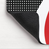 モダン口,黒,赤,白,抽象芸術,点 マウスパッド (コーナー)