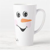 モダン可愛いカスタム雪だるま顔 カフェラテマグ (右)