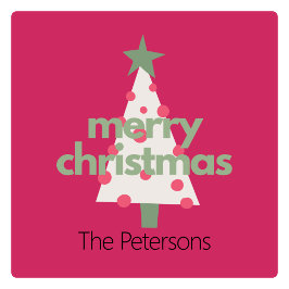 モダン可愛いカラフルカスタムクリスマス スクエアシール