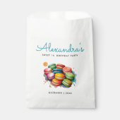 モダン可愛いカラフルターコイズマカロン水色 フェイバーバッグ (正面)