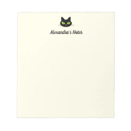 モダン可愛いクールパーソナライズされた黒猫ヘッド ノートパッド
