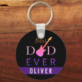 モダン可愛いクール最高のパパEver Faters Day キーホルダー (正面)