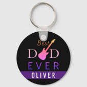 モダン可愛いクール最高のパパEver Faters Day キーホルダー (裏面)