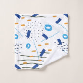 モダン可愛い幾何学組成 バスタオルセット (ウォッシュタオル)