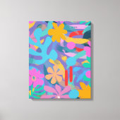 モダン可愛い抽象芸術芸術的カラフル キャンバスプリント (正面)
