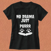 モダン可愛おもしろいい猫ペット引用文パーソナライズされたブラック Tシャツ