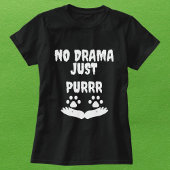 モダン可愛おもしろいい猫ペット引用文パーソナライズされたブラック Tシャツ