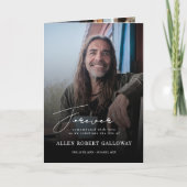 モダン台本エレガント写真折葬式プログラム プログラム (正面)