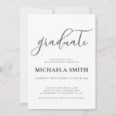 モダン台本エレガント高校写真卒業 招待状 (正面)