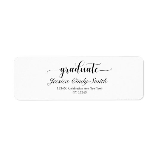 モダン台本カスタマイズ差出人住所 ラベル (正面)