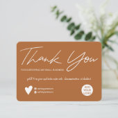 モダン台本テラコッタ感謝してい順 サンキューカード (スタンド正面)