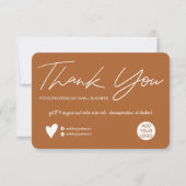 モダン台本テラコッタ感謝してい順 サンキューカード (正面)