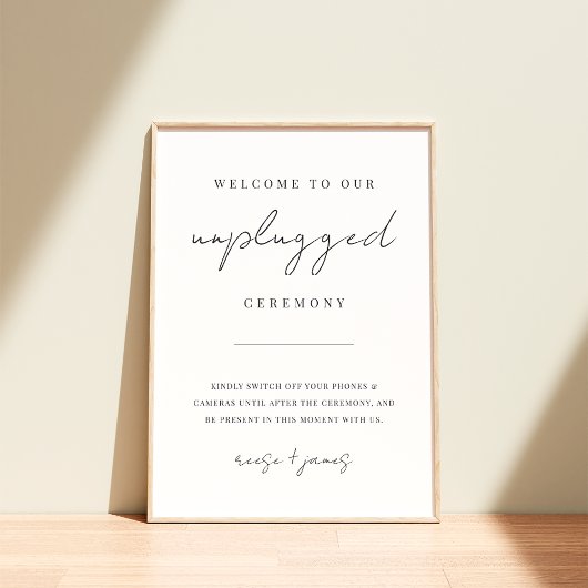 モダン台本ミニマル抜き式の標識 ポスター