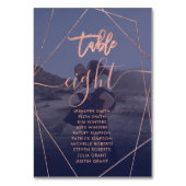 モダン台本terrarium navy photo 結婚. テーブルナンバー (裏面)