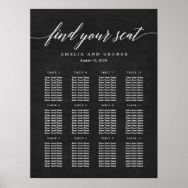 モダン台紙の座席表ポスター ポスター