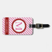 モダン名パーソナライズされた前が青い ラゲッジタグ (正面横)