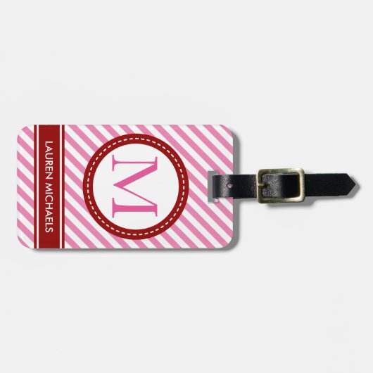 モダン名パーソナライズされた前が青い ラゲッジタグ (正面横)