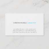 モダン名ミニマル刺（海軍） 名刺 (裏面)