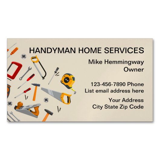 モダン名刺の磁石 マグネット名刺 (正面)