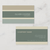 モダン名刺アースカラーズセージモスグリーン 名刺 (正面/裏面)