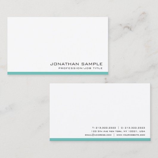 モダン名刺エレガントプロフェッショナルシンプル 名刺 (正面/裏面)