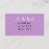 モダン名刺テンプレート紫ストライプ色 名刺 (裏面)