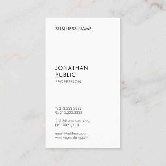 モダン名刺トレンディーエレガントプロフェッショナル 名刺 (裏面)