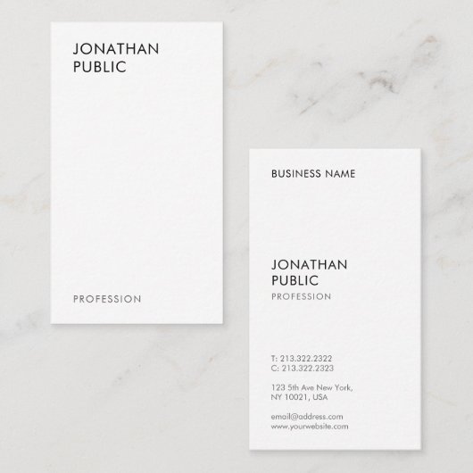 モダン名刺トレンディーエレガントプロフェッショナル 名刺 (正面/裏面)