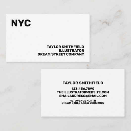 モダン名刺 名刺 (正面/裏面)