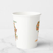 モダン名前をカスタムするパンアフリカ国旗の地図 紙コップ (右)