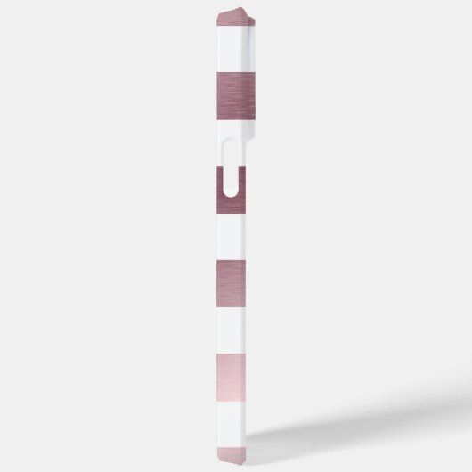 モダン名前をカスタムするワイドバラ金ゴールド白ストライプ色 Case-Mate iPhoneケース (裏面 / 右)