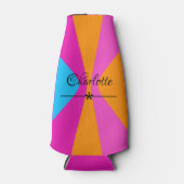 モダン名前をカスタムする夏季おもしろい時間かわいい ボトルクーラー (正面)